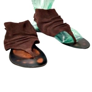 Mia Brown Suede Harem Sandals 7 1/2m